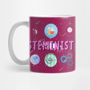 Steminist Women's Science Technology Engineering Maths STEM Stemanist White Background Mug